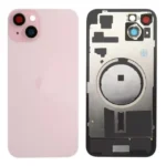 For Apple iPhone 15 Back Glass With Logo And Frame Without NFC Flex Pink