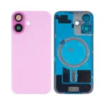 iPhone 16 Plus Back Glass with Logo + Frame + MagSafe magnet (no NFC Flex)- Pink