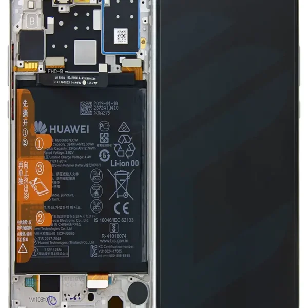 Huawei P30 Lite OEM Service Part Screen Incl. Battery - Pearl White