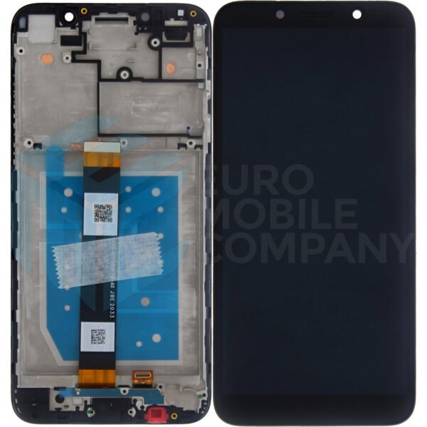 Motorola E6 Play Display + Digitizer + Frame - Black Service Pack