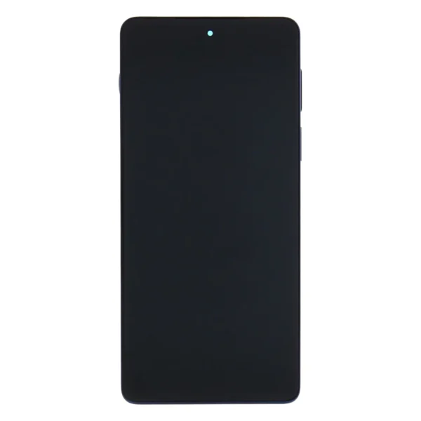 Motorola Edge 20 Pro Display And Digitizer With Frame Blue Vegan Leather Service Pack