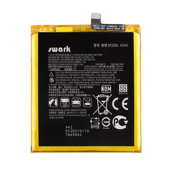 Motorola Moto One Macro/Moto G8 RKG40 Battery - 4000mAh Compatible