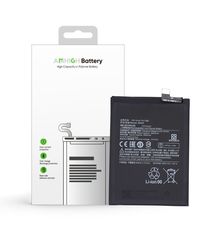 Xiaomi Redmi Note 10 4G Battery BN59 - 4900mAh (AMHigh Premium)