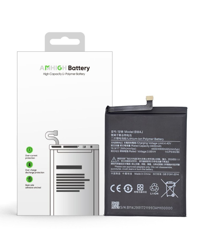 Xiaomi Redmi Note 8 Pro Replacement Battery BM4J - 4500 mAh (AMHigh Premium)