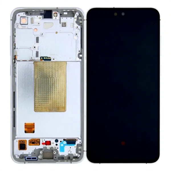 Samsung Galaxy S24 FE LCD Display With Frame Silver Service Pack