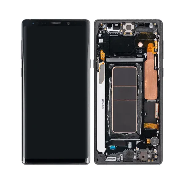 Samsung Galaxy Note 9 Display With Frame Midnight Black Pulled