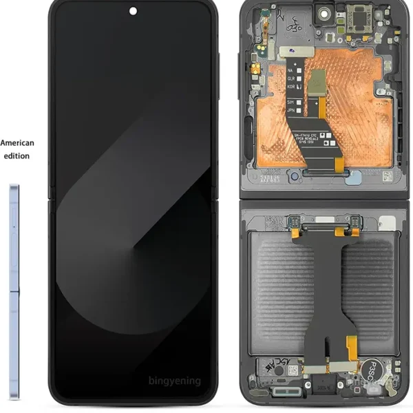 Samsung Galaxy Z Flip 6 LCD Display With Frame Service Pack - Absolute Black