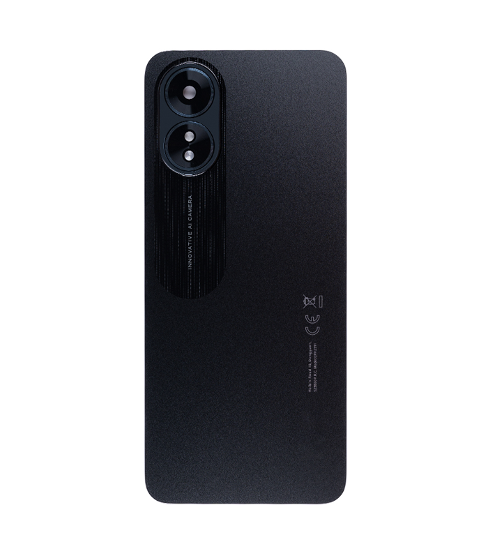 Oppo A18 (CPH2591) Back Cover Glowing Black With Lens OEM