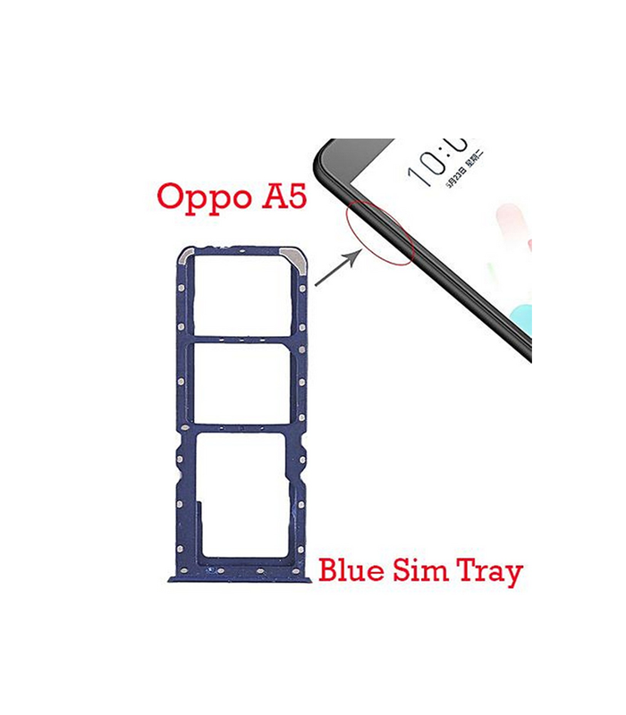 Oppo A5 (2020) Sim Card Holder Blue OEM