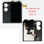 Oppo Find N2 Flip (CPH2437) Sub Display And Top Back Cover Astral Black Without Lens OEM