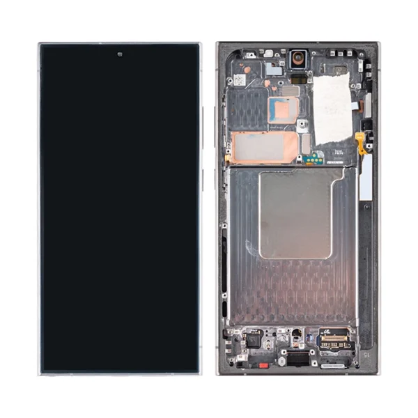 Samsung Galaxy S24 Ultra LCD Display With Frame Pulled - Titanium Black