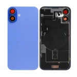 For Apple iPhone 16 Back Glass with Logo and Frame With NFC Flex Ultramarine Blue