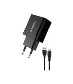 Xssive 18W QC Quick Charger & USB C-Cable XSS-AC61B2IN1 - Zwart