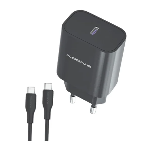 Xssive 25W PD3.0 Super Fast Charger with C-C Cable XSS-AC66NB - Zwart