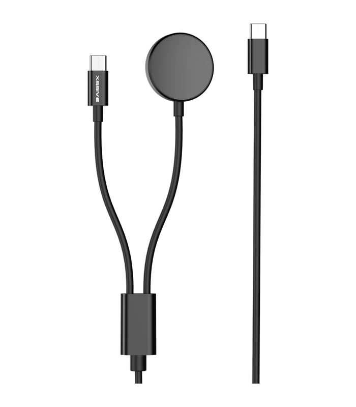 Xssive 2in1 Charging Cable for USB-C & Samsung Watch XSS-WATCH5 2IN1 - Zwart