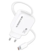 Xssive 30W PD Fast Charger with Retractable USB-C Cable XSS-AC79 - Wit