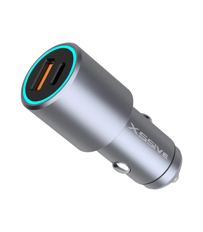 Xssive 53W PD+QC 3.0 Fast Car Charger XSS-CC37 - Zwart