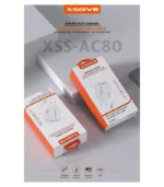 Xssive 65W PD Fast Charger with Retractable USB-Cable- XSS-AC80