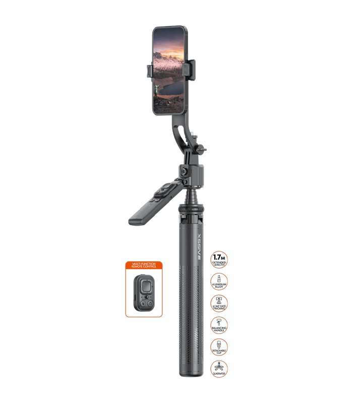 Xssive AI Face Tracking Quadrapod Selfie Stick XSS-FT01