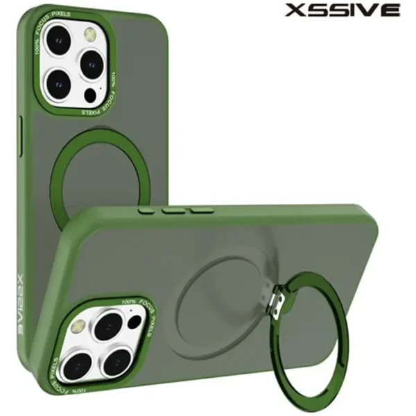 Xssive Back Case Magsafe with Stand iPhone 11 - Groen