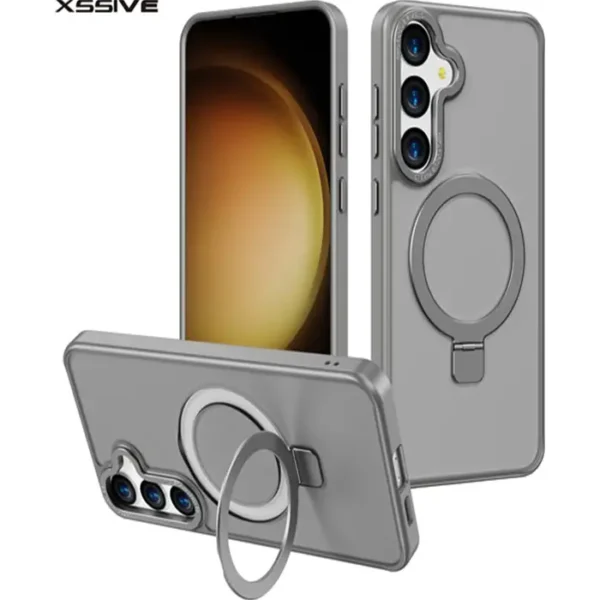 Xssive Back Case voor Magsafe with Stand Galaxy S24 Ultra - Grijs