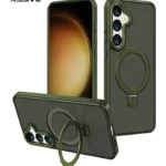 Xssive Back Case voor Magsafe with Stand Galaxy S24 Ultra - Groen