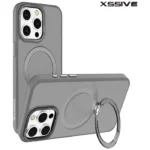 Xssive Back Case voor Magsafe with Stand iPhone 15 Pro - Grijs