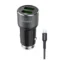 Xssive C30L Duo Car Charger+Cable for iPhone 3.6A - Zwart
