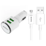 Xssive Duo Car Charger met Micro USB Cable - Wit