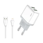 Xssive Duo USB Charger+Cable for iPhone 2.1A XSS-AC54-IP - Wit