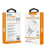 Xssive Duo USB Charger+Cable for iPhone 2.1A XSS-AC54-IP - Wit
