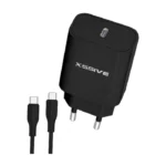 Xssive PD 20W Quick Charger+C-C Kabel XSS-AC65NB - Zwart