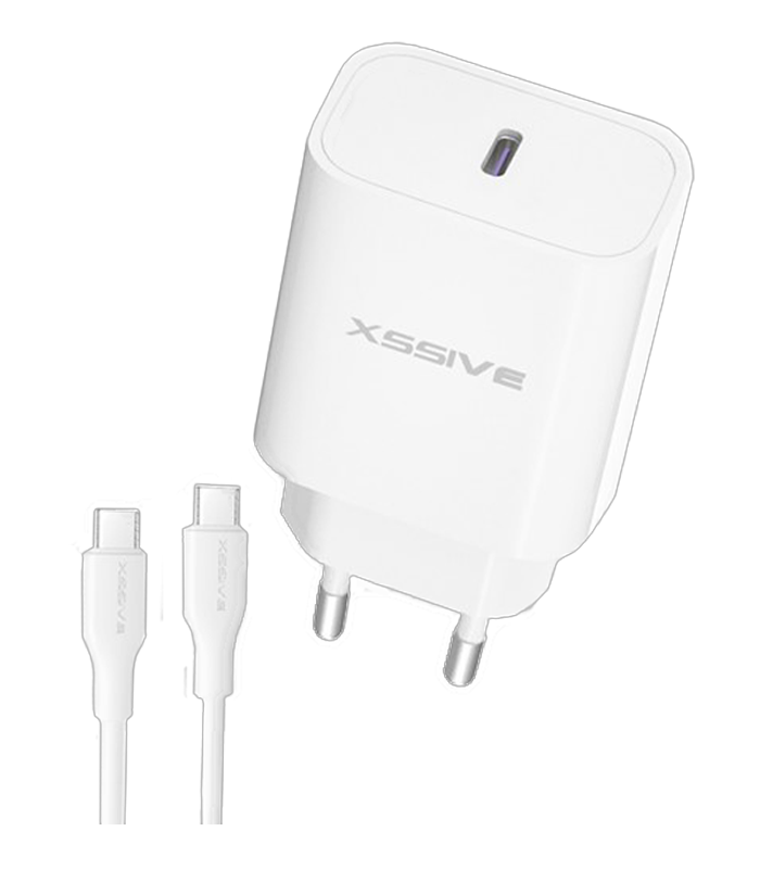 Xssive PD 20W Quick Charger+C-C Kabel XSS-AC65NW - Wit