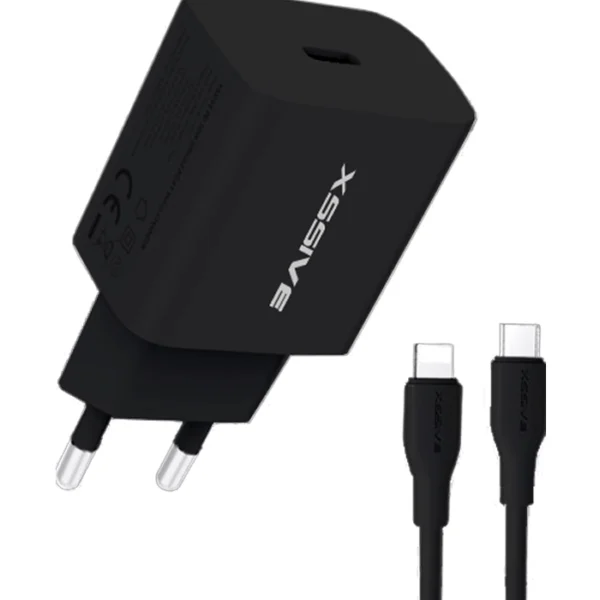 Xssive PD 20W Quick Charger+C-iPhone XSS-AC65NB CL - Zwart