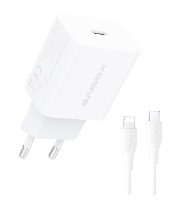 Xssive PD 20W Quick Charger+C-iPhone XSS-AC65NW CL - Wit