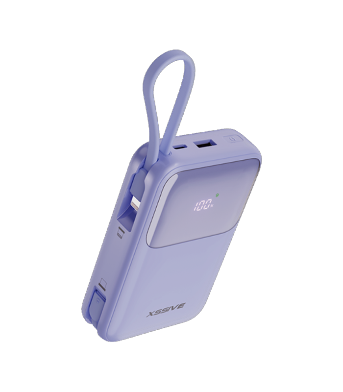 Xssive PD Fast Charging Powerbank incl. Cable 20.000 mAh XS-PB38PU - Paars