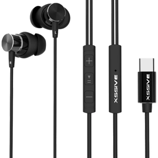 Xssive Stereo In Ear Earphones for USB-C XSS-EP20 - Zwart