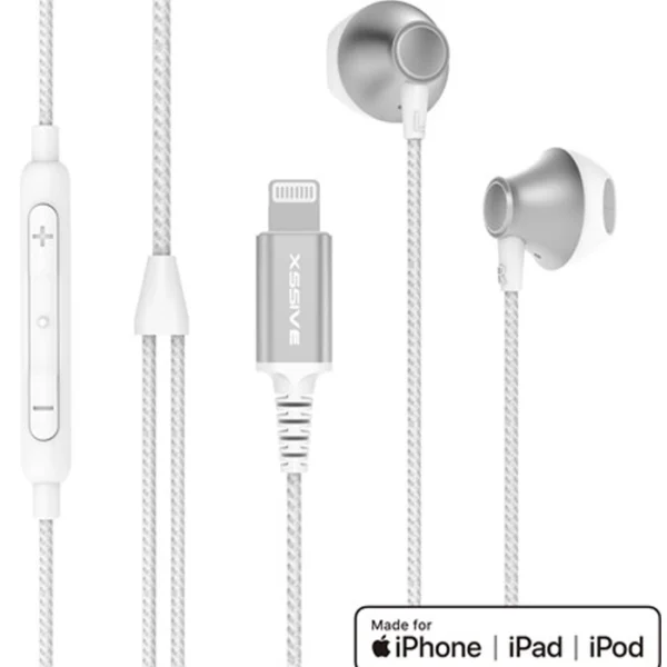 Xssive Stereo Lightning Headphones MFI XSS-EPMFI01- Wit