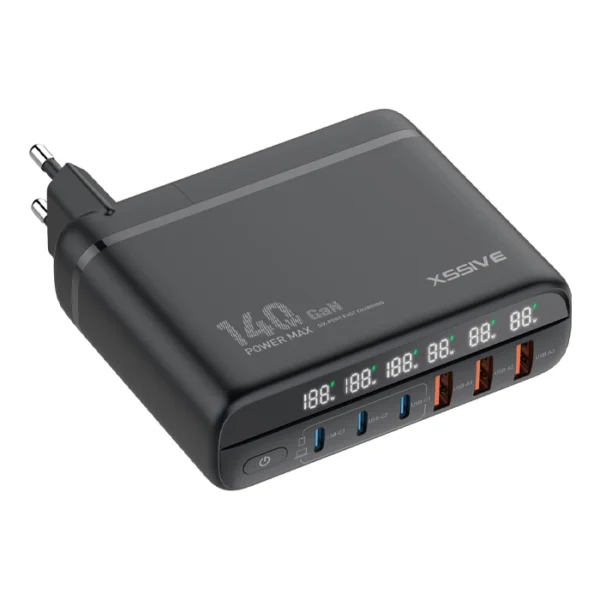 Xssive Super Fast Charger 140W GaN XSS-AC76 - Zwart