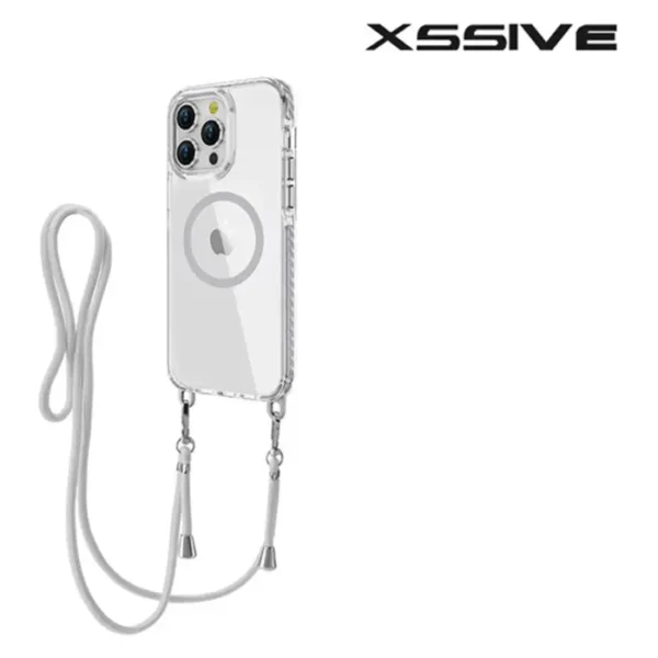 Xssive TPU Back Cover voor Magsafe met koord iPhone 12 Pro Max - Grijs