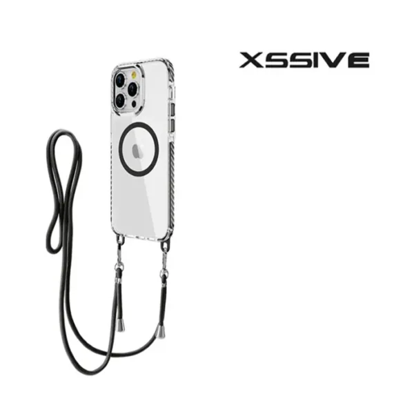 Xssive TPU Back Cover voor Magsafe met koord iPhone 14 Pro Max - Zwart