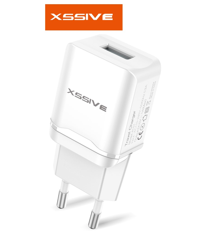 Xssive Travel Charger 1A met 8-Pin Cable (for iPhone) XSS-AC52L - Wit