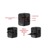 Xssive Worldwide Adapter XSS-TR3B - Zwart