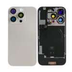 For Apple iPhone 16 Pro Back Glass With Frame And With NFC Flex Natural Titanium