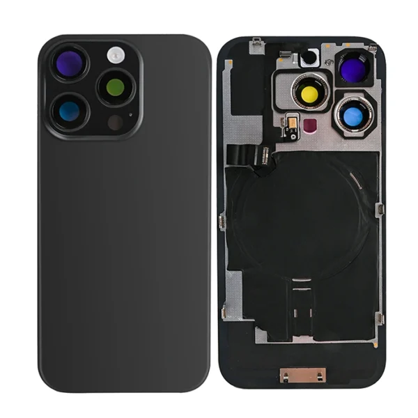 iPhone 16 Pro Max back Glass + Frame With NFC - Black Titanium