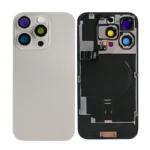 For Apple iPhone 16 Pro Max Back Glass With Frame And With NFC Flex Natural Titanium