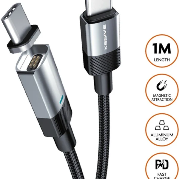 Xssive 60W Magnetic USB Cable for USB-C to USB-C XSS-MCS03 CC