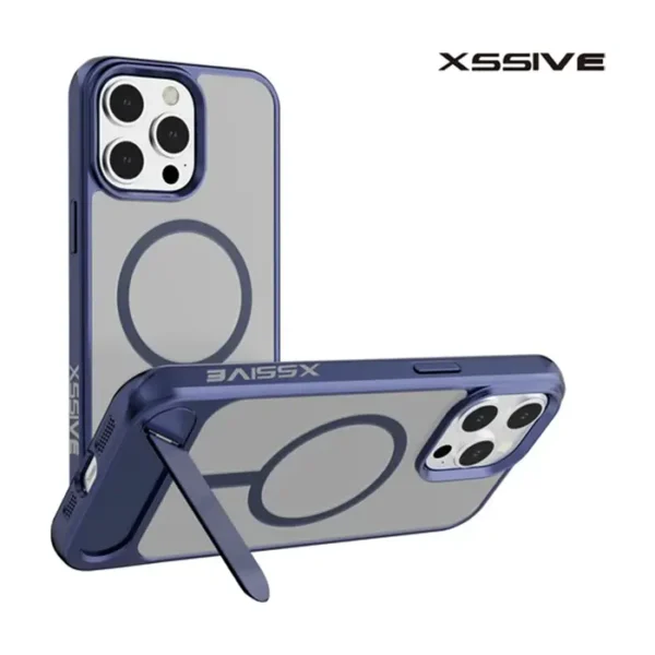 Xssive Back Case voor Magsafe with STAND2 iPhone 13 Pro - Blauw