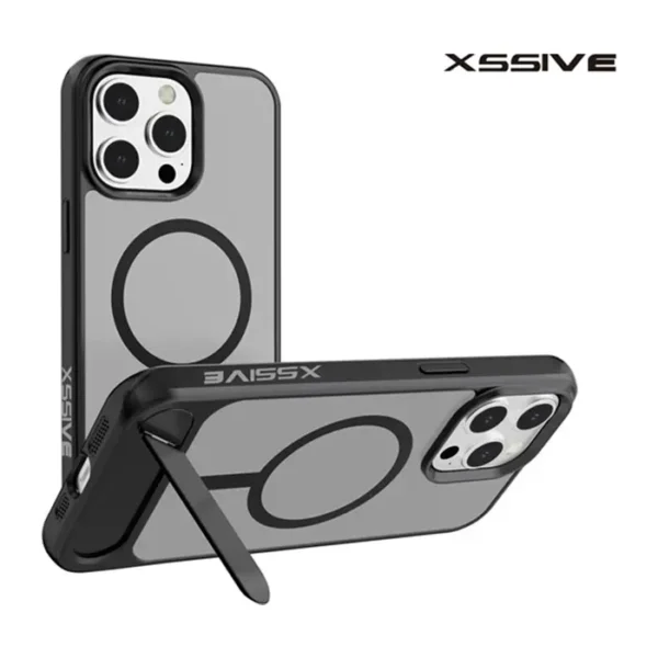 Xssive Back Case voor Magsafe with STAND2 iPhone 14 Pro Max - Zwart