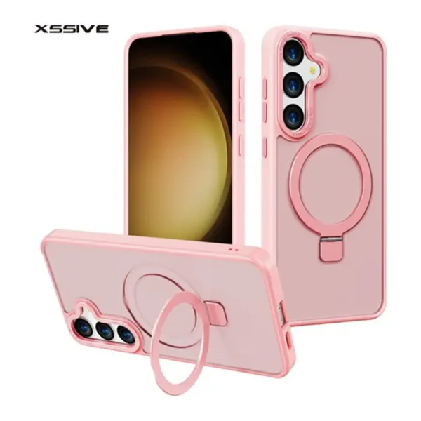 Xssive Back Case voor Magsafe with Stand Galaxy S24 Ultra - Pink